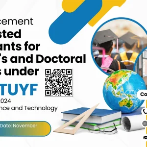 Announcement by Faculty of Science and Technology Shortlisted Applicants for Master and Doctoral Studies under PSU-TUYF Scholarships, Academic Year 2024